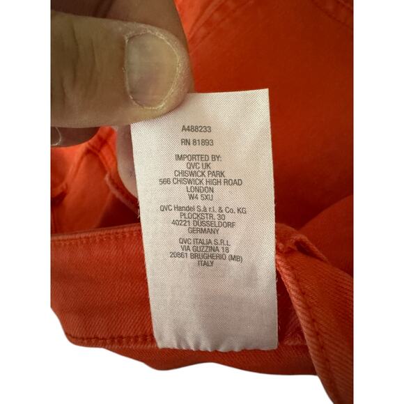 Candace Cameron Bure Cherry Distressed Jean Shorts 20W Petite Cotton Blend - Picture 6 of 9